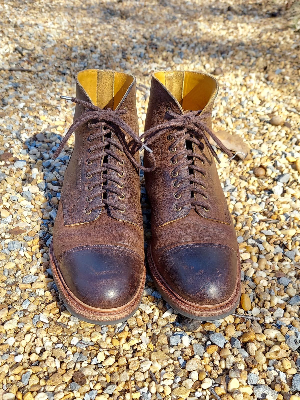 Photo by patinathunderdome on March 4, 2022 of the Meermin Jumper Boot in C.F. Stead Snuff Waxed Kudu.