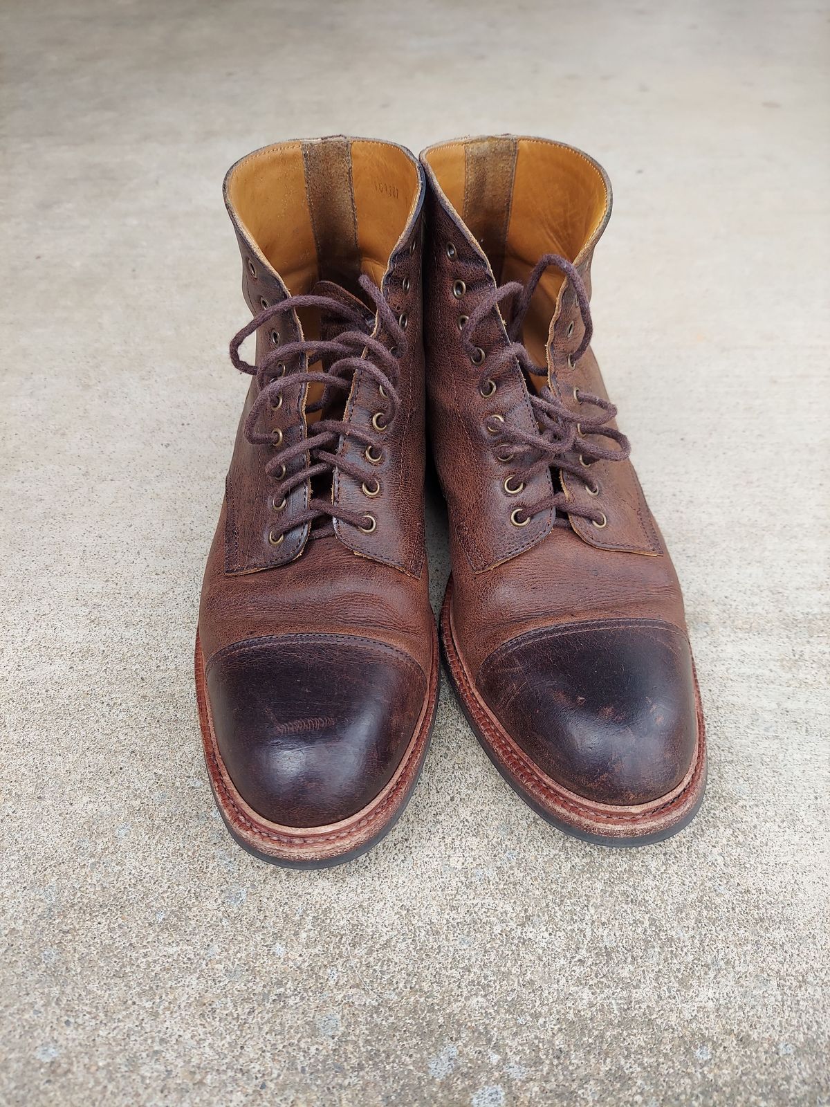 Photo by patinathunderdome on April 5, 2022 of the Meermin Jumper Boot in C.F. Stead Snuff Waxed Kudu.