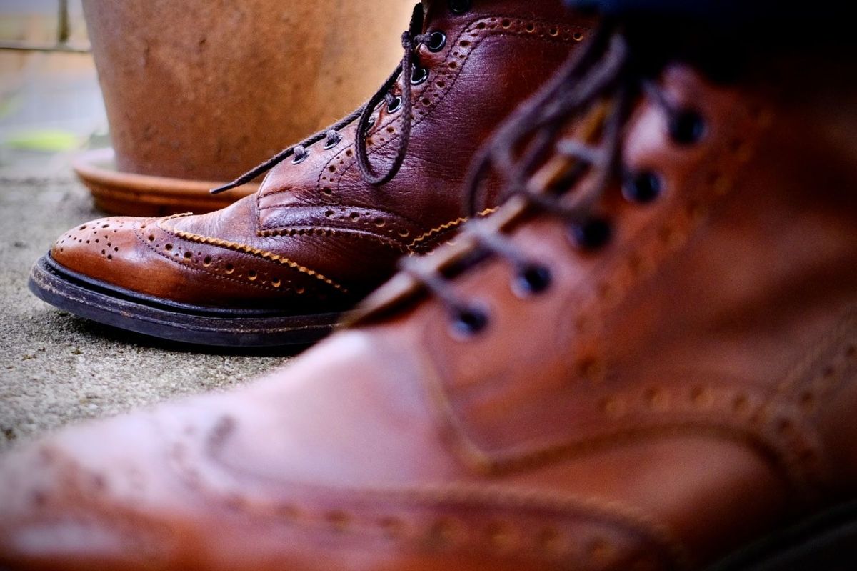 Photo by patinathunderdome on December 6, 2021 of the Tricker's Stow Country Boot in C.F. Stead Caramel Classic Kudu.