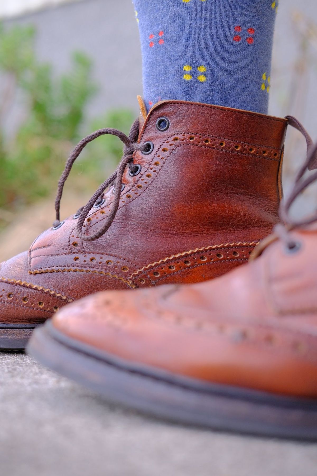 Photo by patinathunderdome on March 5, 2022 of the Tricker's Stow Country Boot in C.F. Stead Caramel Classic Kudu.