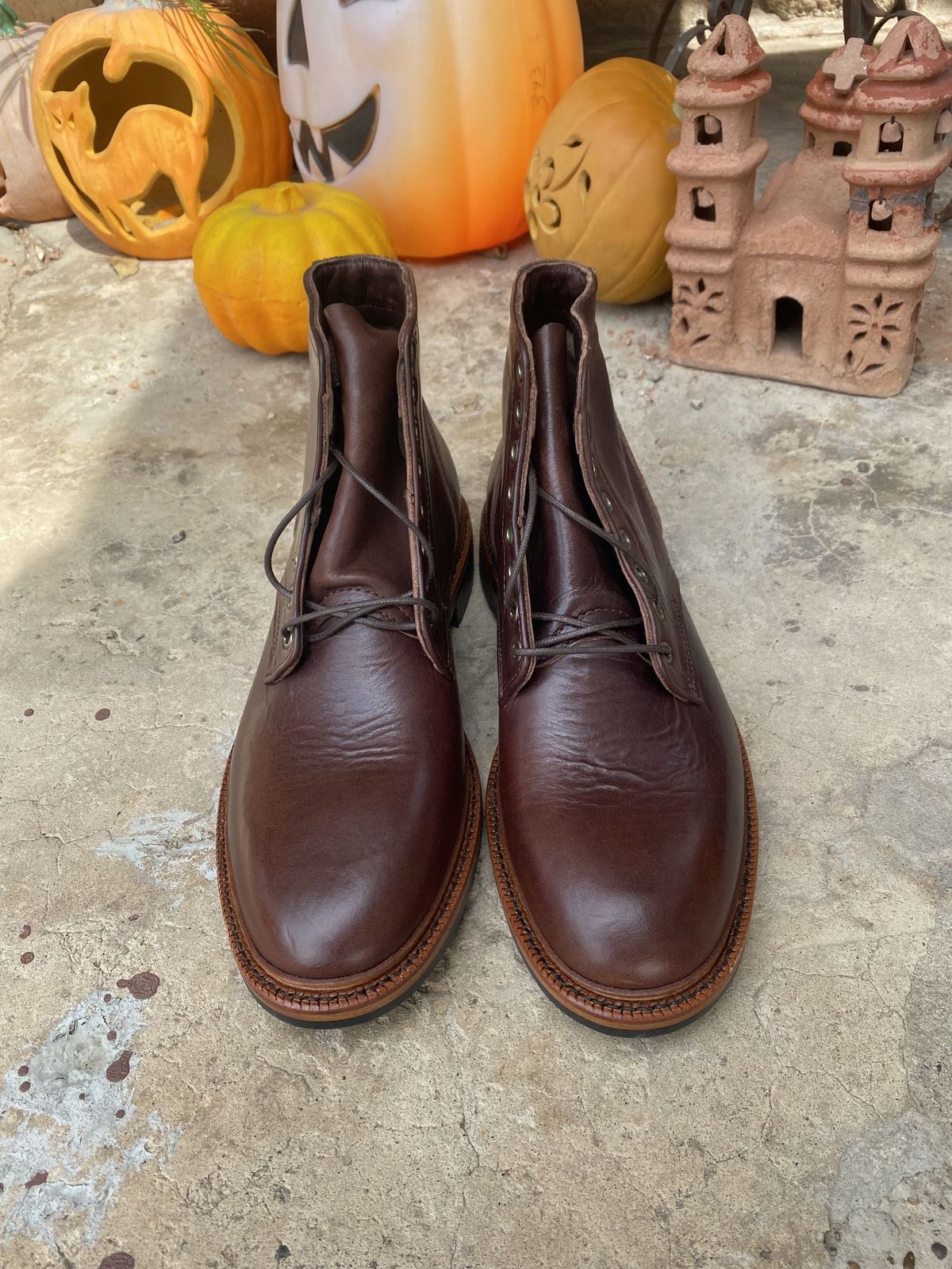Photo by patinathunderdome on October 1, 2021 of the Parkhurst The Allen in Horween Dark Rubber Dublin.