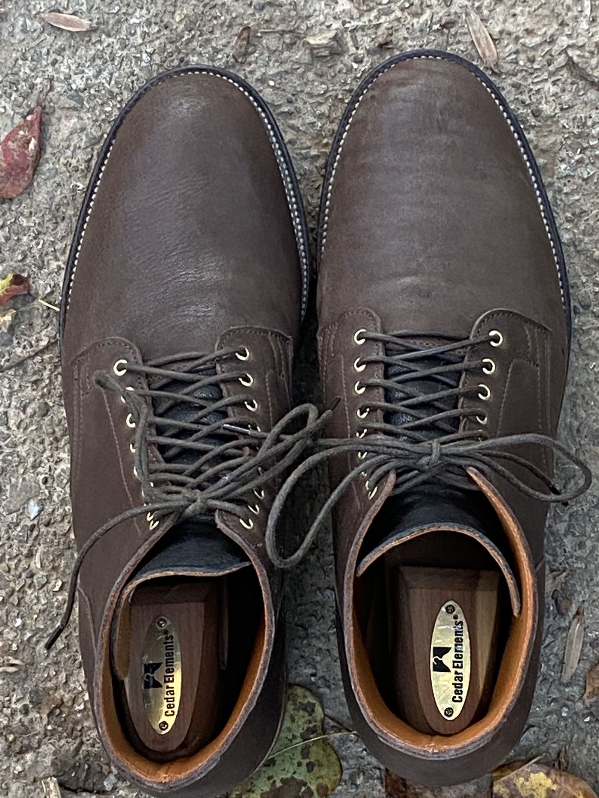 Photo by patinathunderdome on November 1, 2021 of the Viberg Service Boot in Washed Horsehide (Miloh Shop).