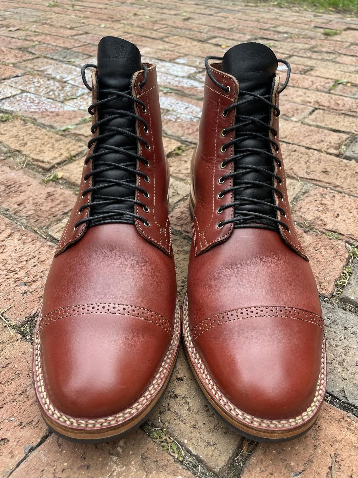 Photo by patinathunderdome on September 30, 2021 of the Viberg Service Boot in Horween Color 4 Workshoe Butt.
