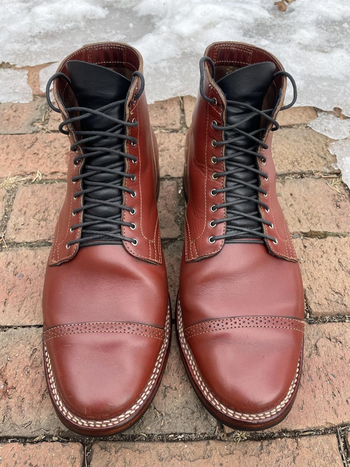 Photo by patinathunderdome on March 4, 2022 of the Viberg Service Boot in Horween Color 4 Workshoe Butt.