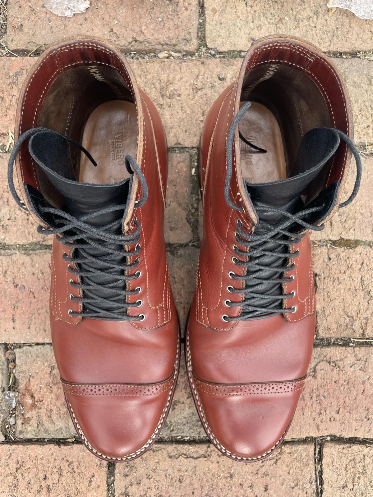 Photo by patinathunderdome on March 4, 2022 of the Viberg Service Boot in Horween Color 4 Workshoe Butt.