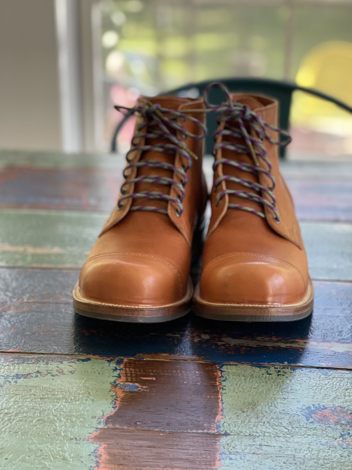 Photo by patinathunderdome on October 1, 2021 of the Viberg Service Boot in Horween Natural Dublin.