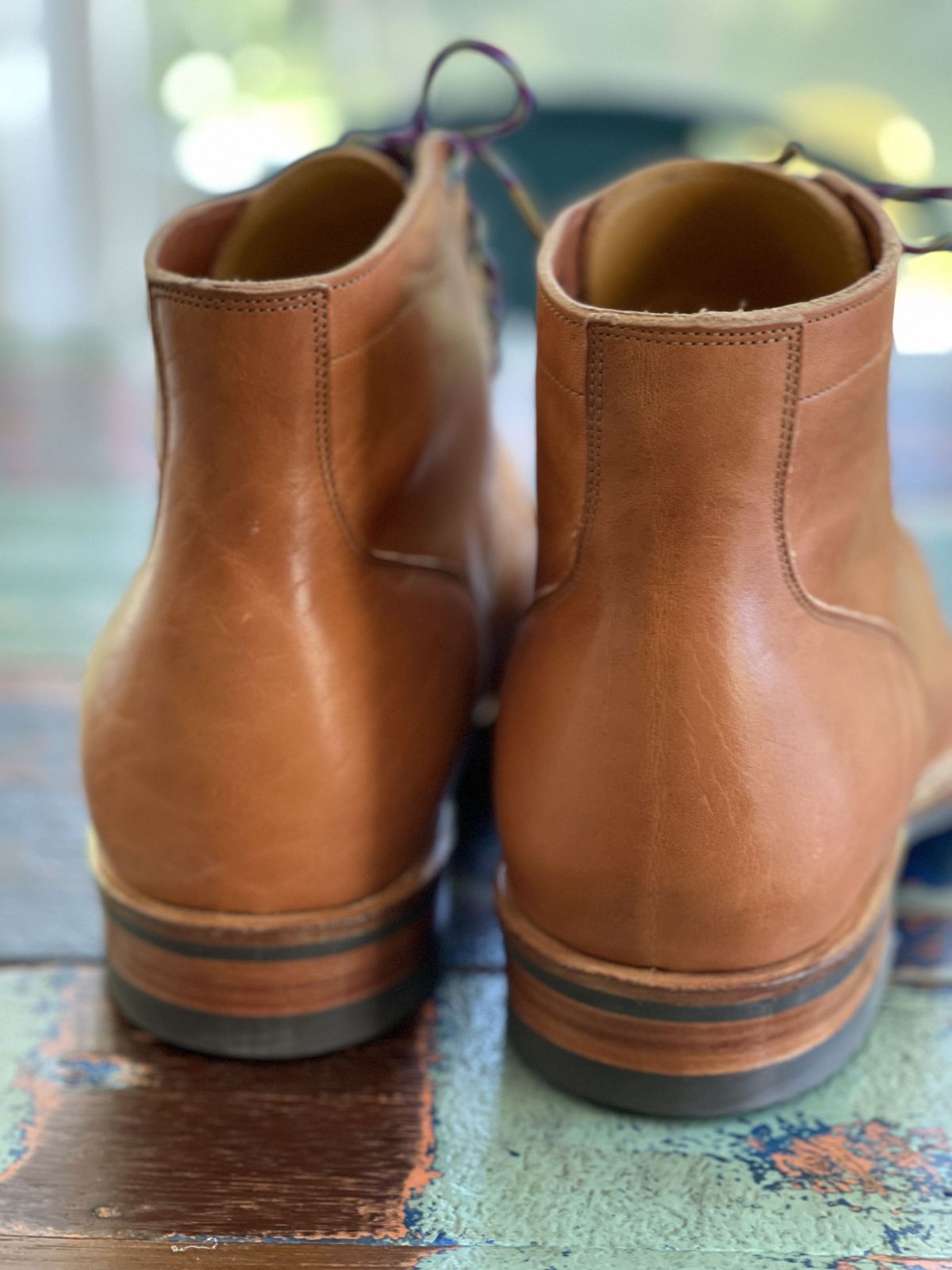 Photo by patinathunderdome on October 1, 2021 of the Viberg Service Boot in Horween Natural Dublin.