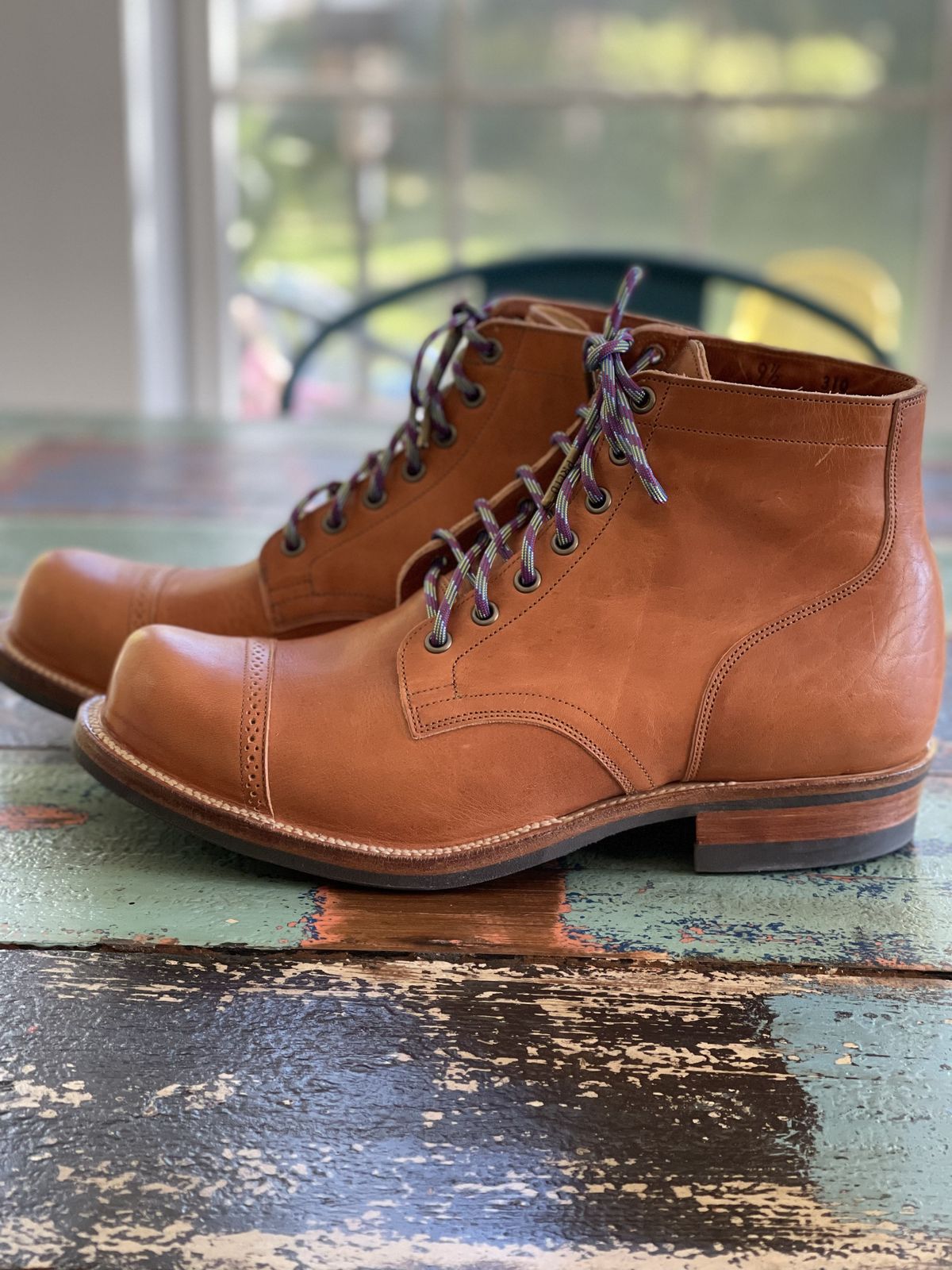 Photo by patinathunderdome on October 1, 2021 of the Viberg Service Boot in Horween Natural Dublin.