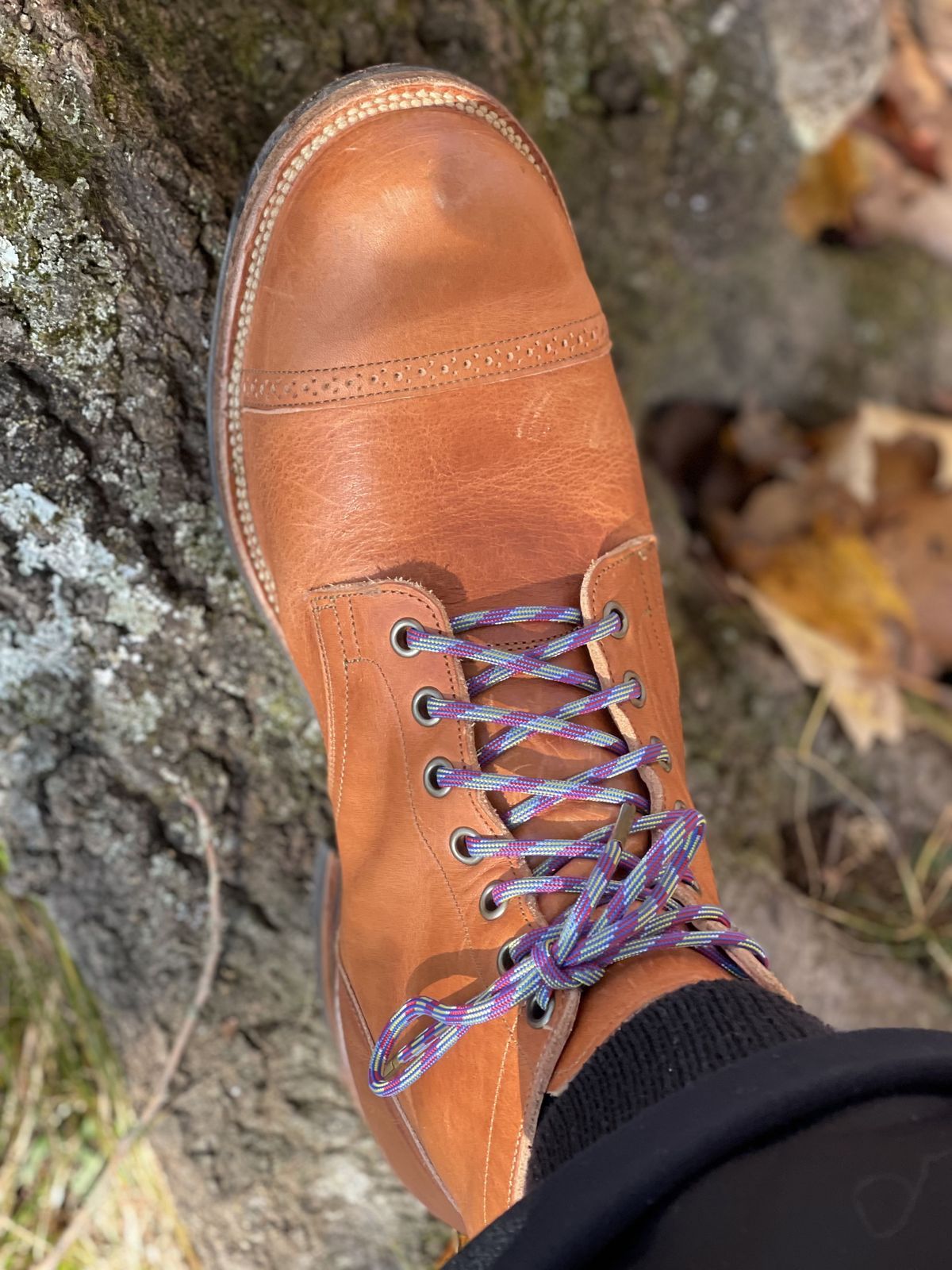 Photo by patinathunderdome on November 4, 2021 of the Viberg Service Boot in Horween Natural Dublin.