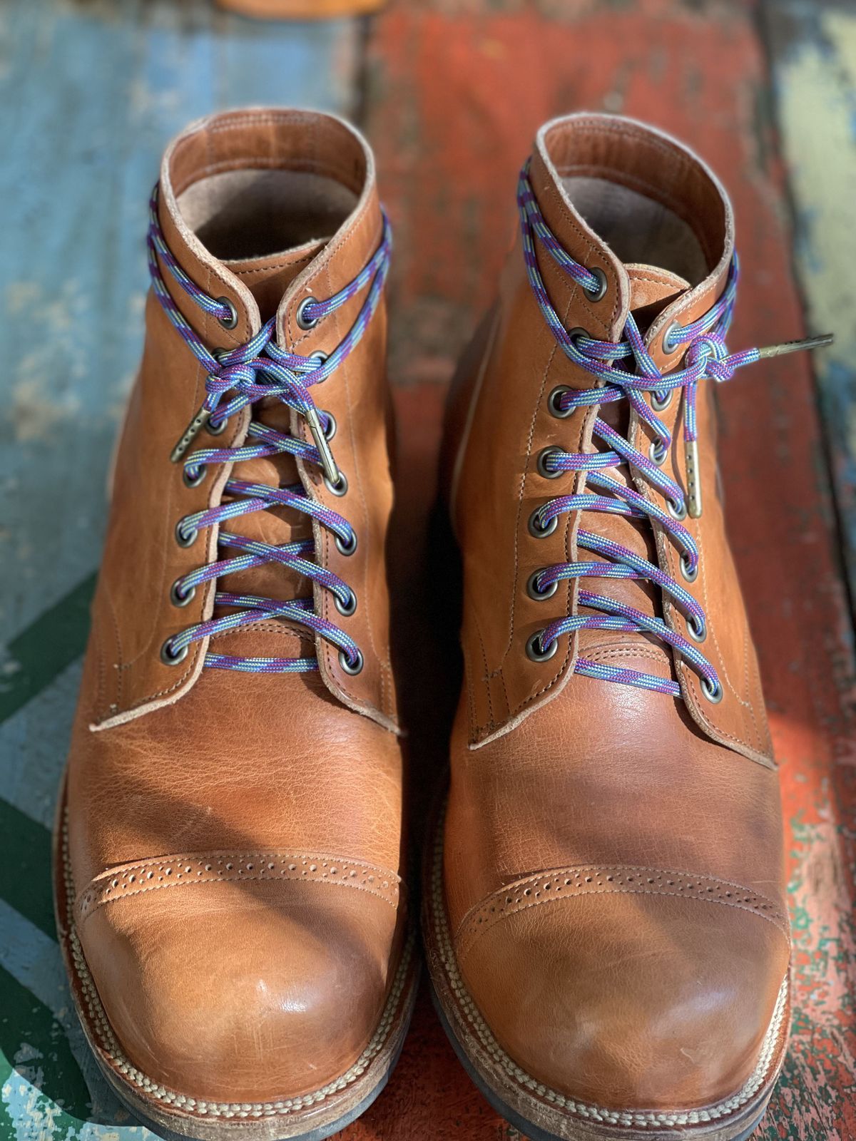 Photo by patinathunderdome on November 4, 2021 of the Viberg Service Boot in Horween Natural Dublin.