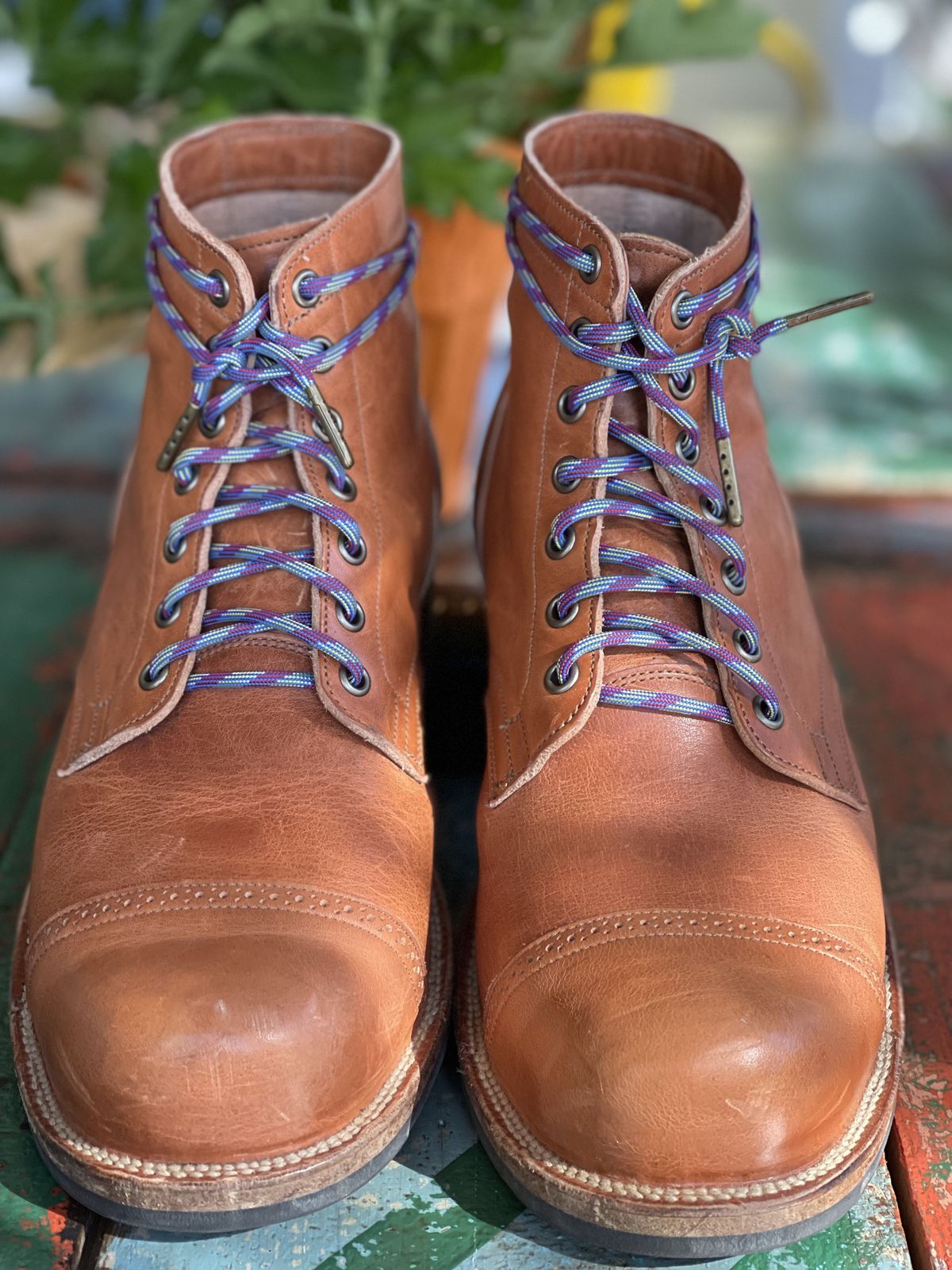 Photo by patinathunderdome on November 4, 2021 of the Viberg Service Boot in Horween Natural Dublin.