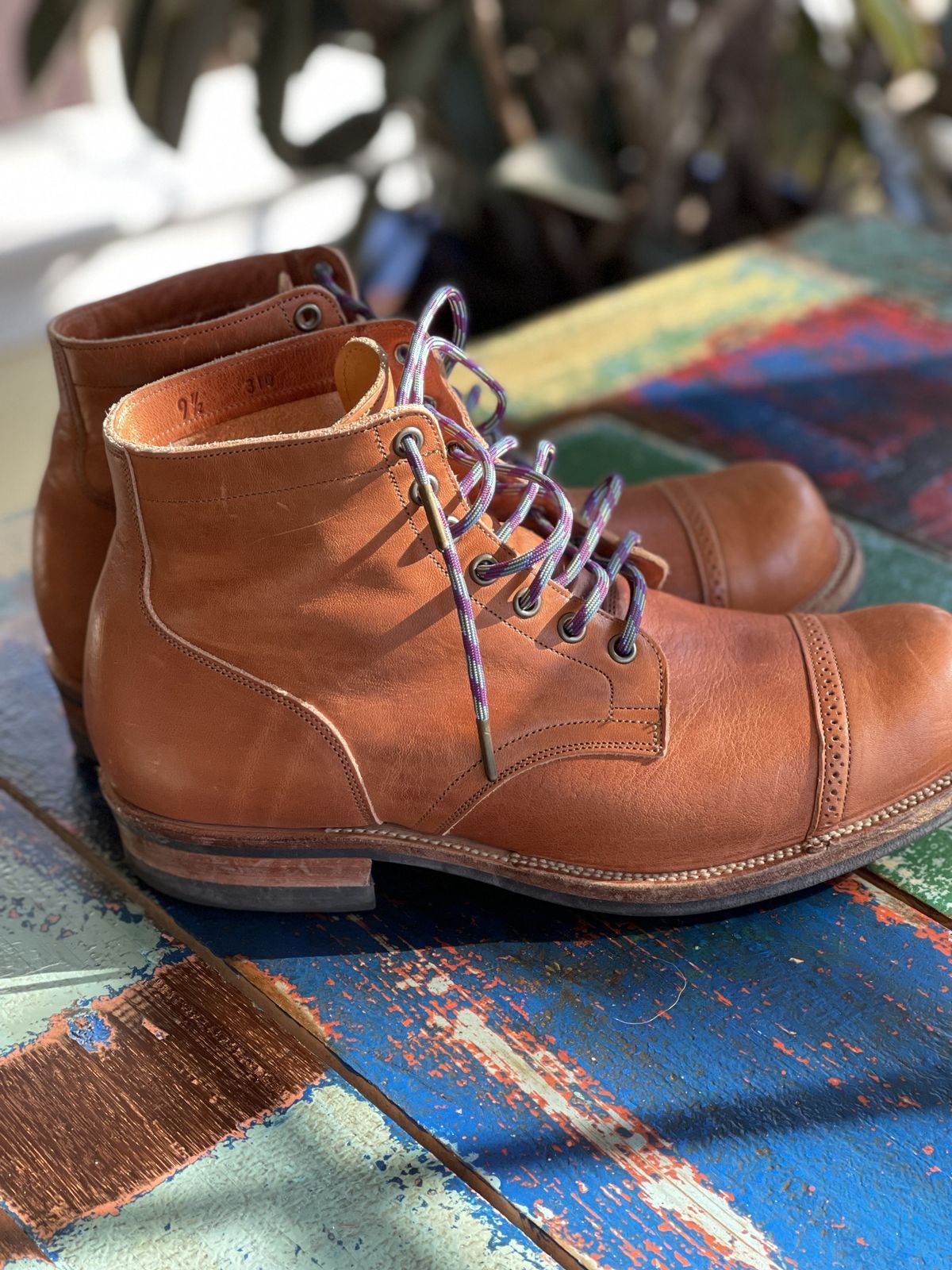 Photo by patinathunderdome on December 4, 2021 of the Viberg Service Boot in Horween Natural Dublin.