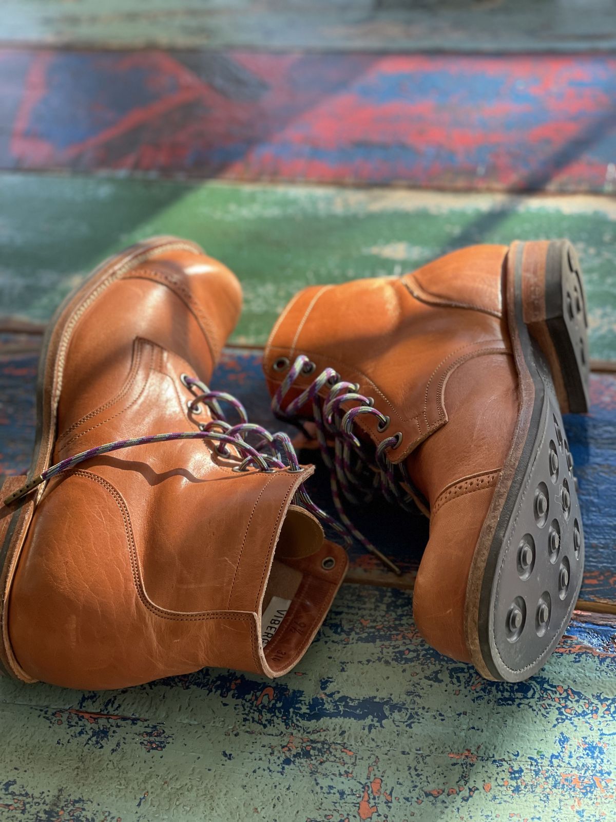 Photo by patinathunderdome on December 4, 2021 of the Viberg Service Boot in Horween Natural Dublin.