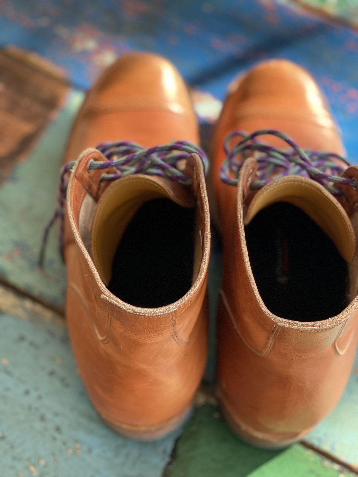Photo by patinathunderdome on December 4, 2021 of the Viberg Service Boot in Horween Natural Dublin.