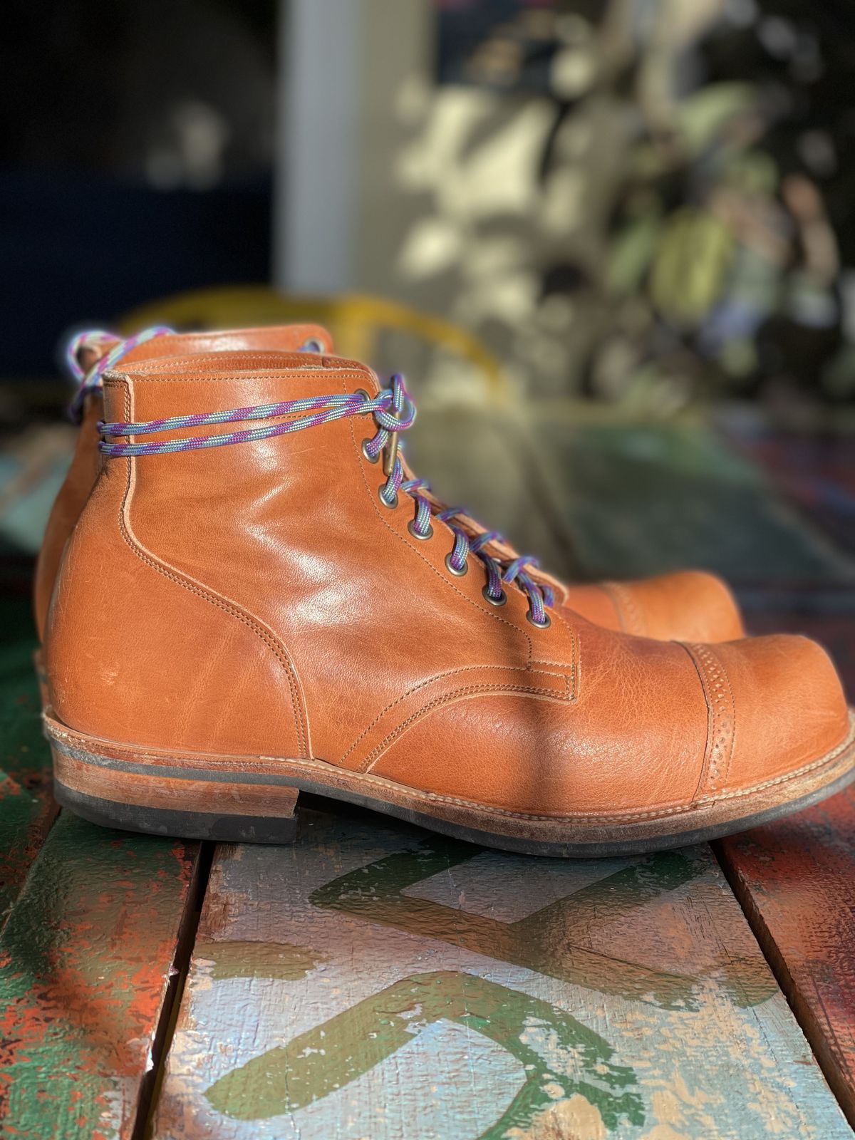 Photo by patinathunderdome on January 4, 2022 of the Viberg Service Boot in Horween Natural Dublin.