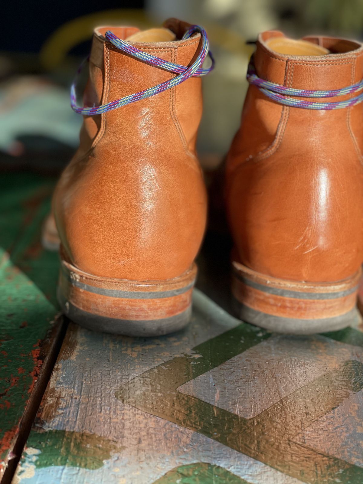 Photo by patinathunderdome on January 4, 2022 of the Viberg Service Boot in Horween Natural Dublin.