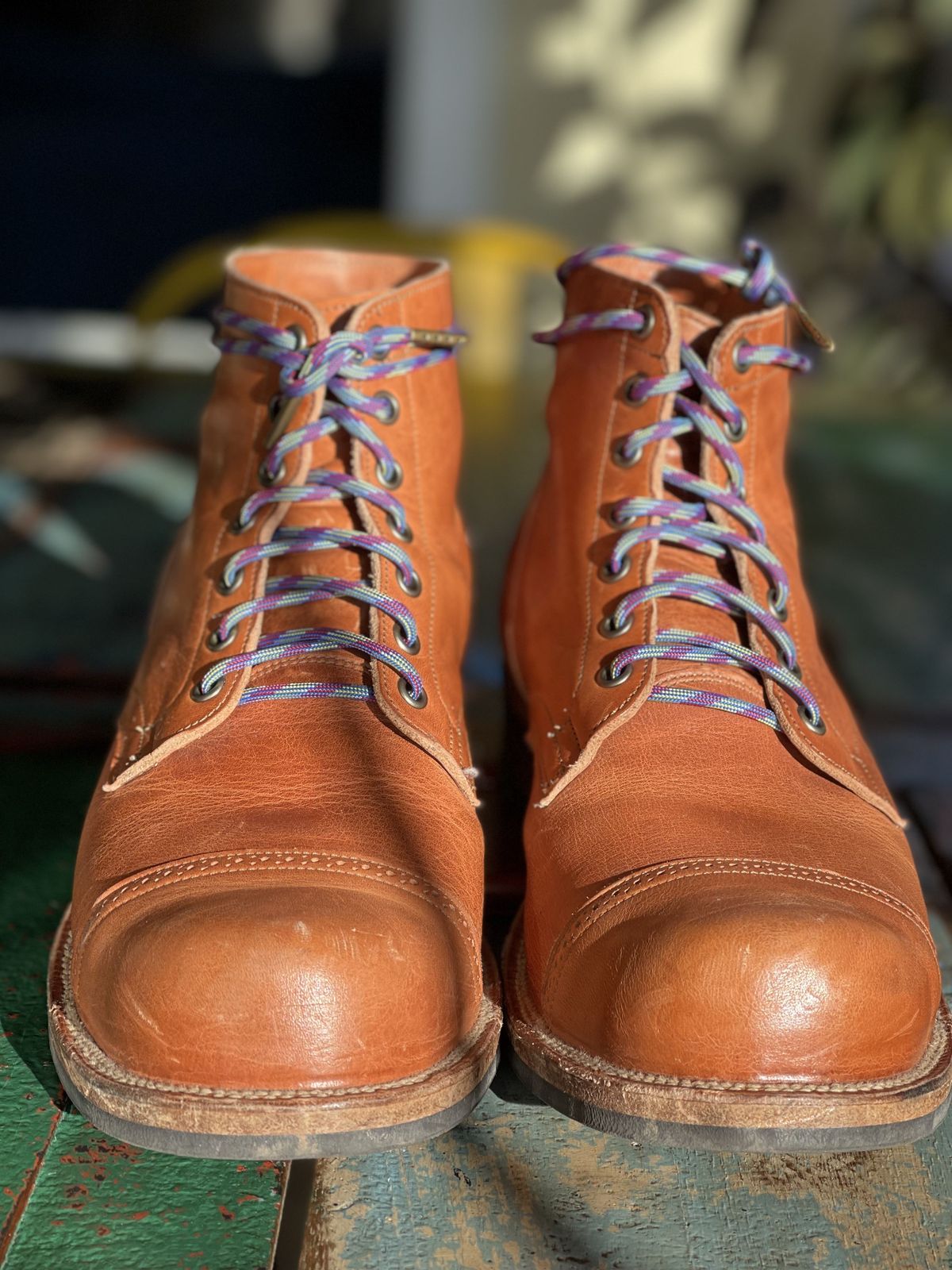 Photo by patinathunderdome on January 4, 2022 of the Viberg Service Boot in Horween Natural Dublin.