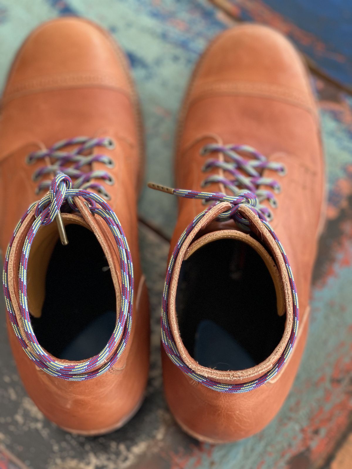 Photo by patinathunderdome on February 1, 2022 of the Viberg Service Boot in Horween Natural Dublin.