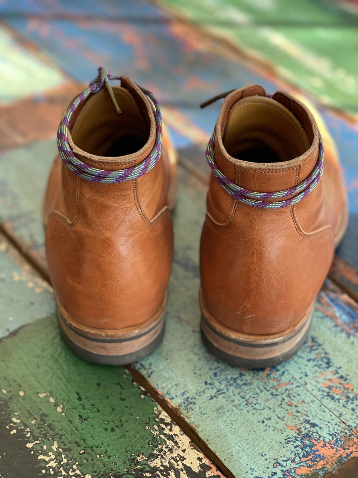 Photo by patinathunderdome on February 1, 2022 of the Viberg Service Boot in Horween Natural Dublin.