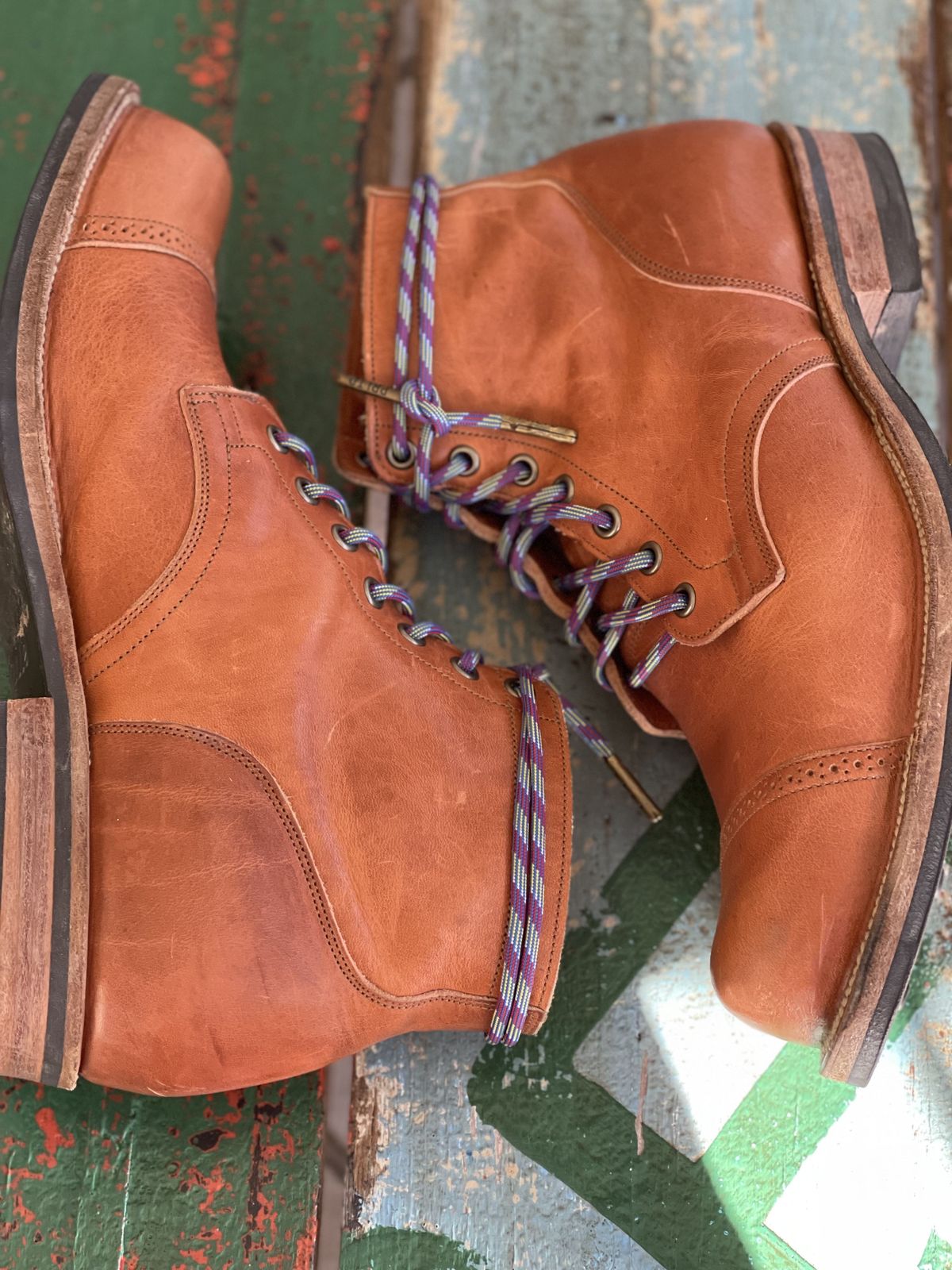 Photo by patinathunderdome on March 4, 2022 of the Viberg Service Boot in Horween Natural Dublin.