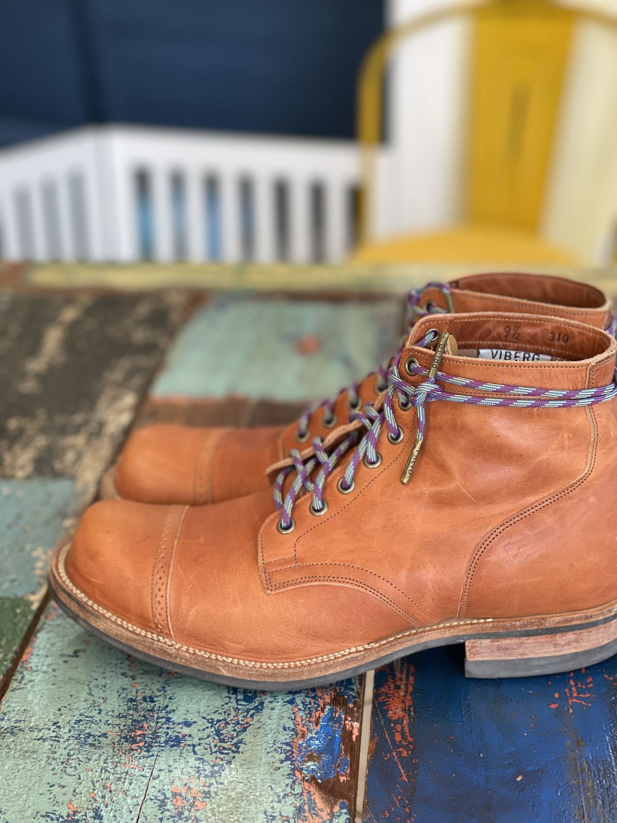 Photo by patinathunderdome on March 4, 2022 of the Viberg Service Boot in Horween Natural Dublin.