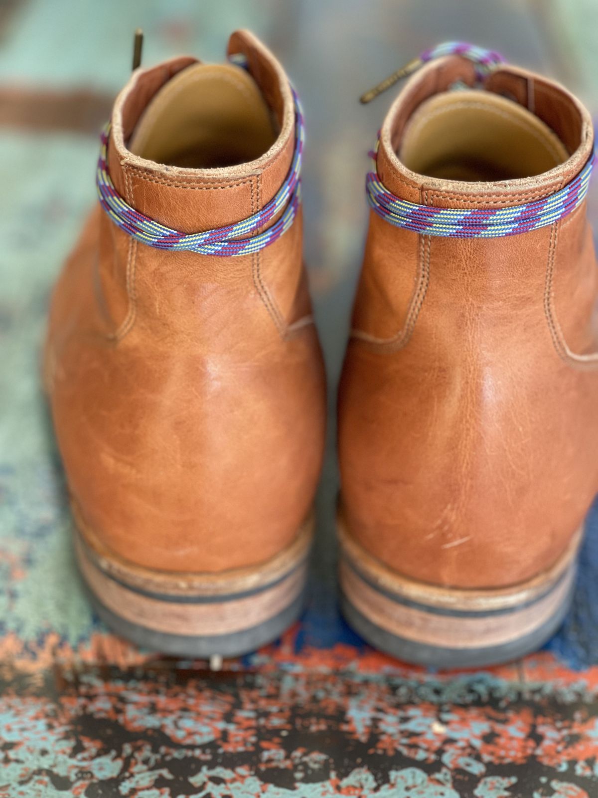 Photo by patinathunderdome on March 4, 2022 of the Viberg Service Boot in Horween Natural Dublin.