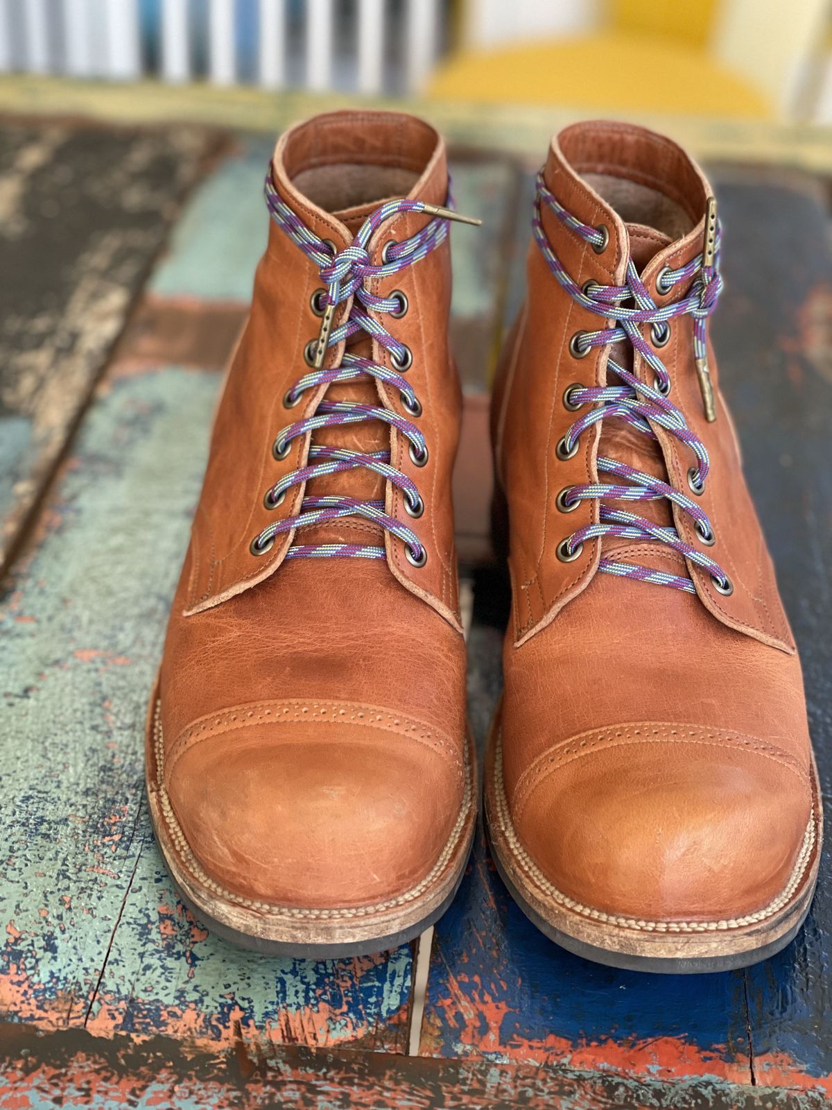 Photo by patinathunderdome on March 4, 2022 of the Viberg Service Boot in Horween Natural Dublin.