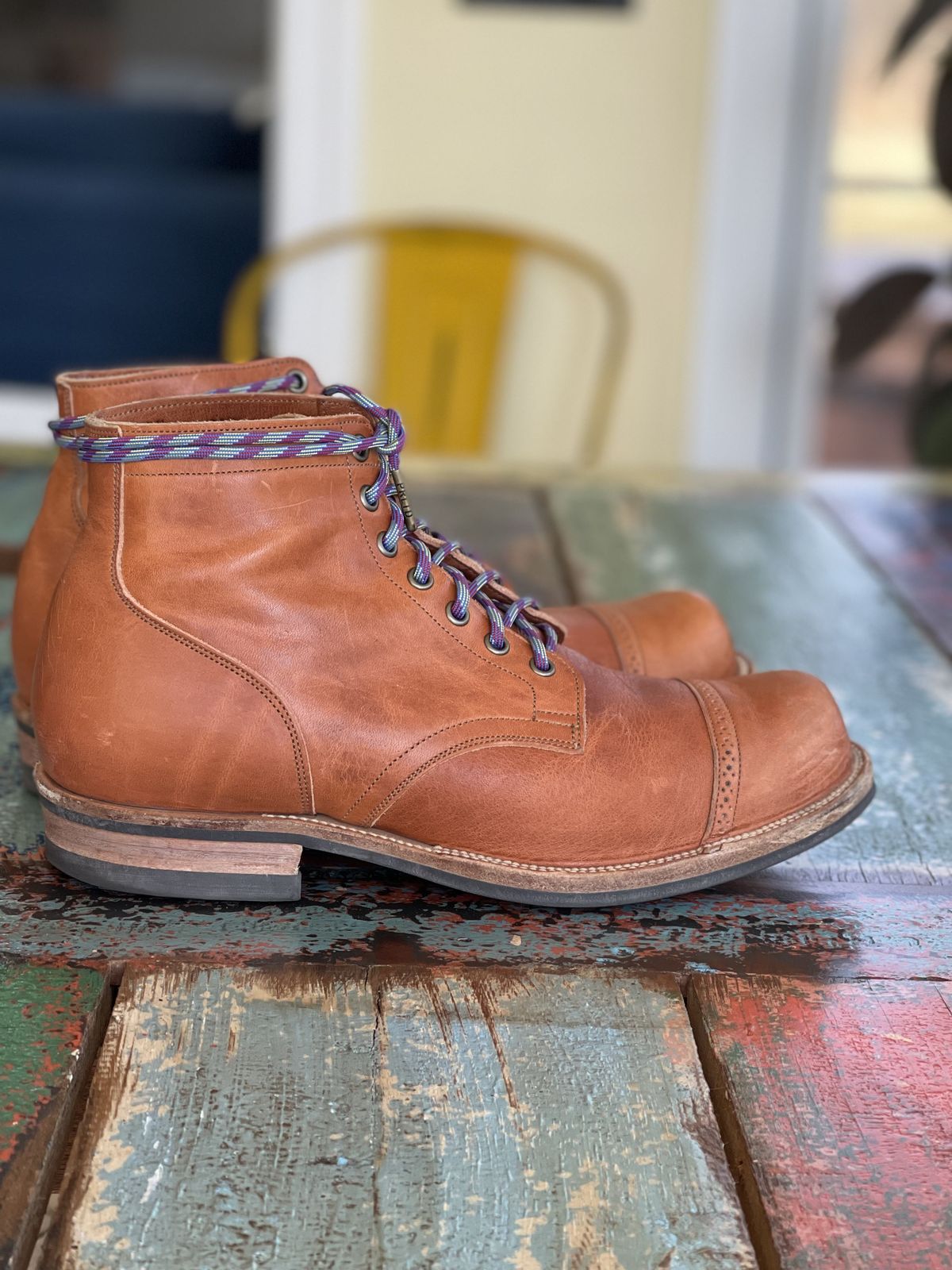 Photo by patinathunderdome on March 4, 2022 of the Viberg Service Boot in Horween Natural Dublin.