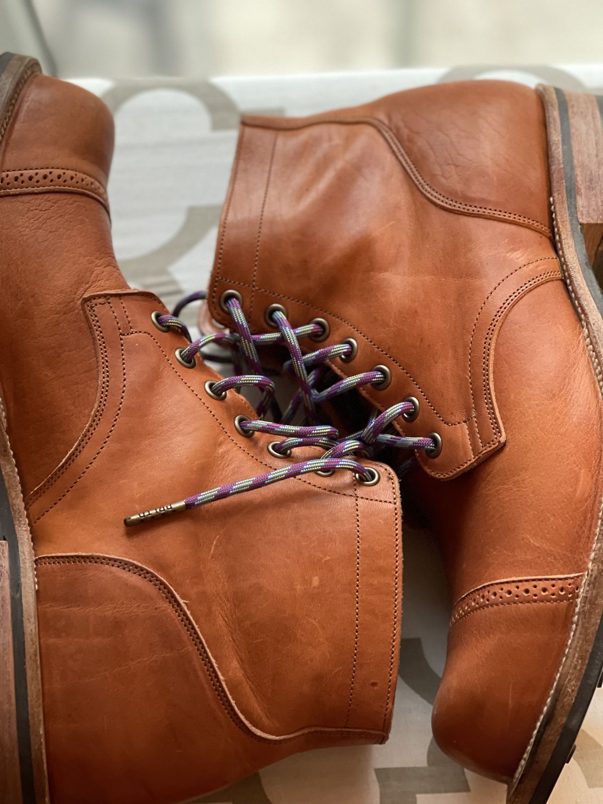 Photo by patinathunderdome on April 5, 2022 of the Viberg Service Boot in Horween Natural Dublin.