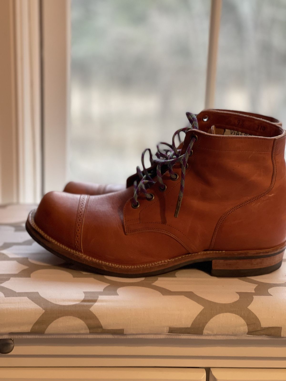 Photo by patinathunderdome on April 5, 2022 of the Viberg Service Boot in Horween Natural Dublin.