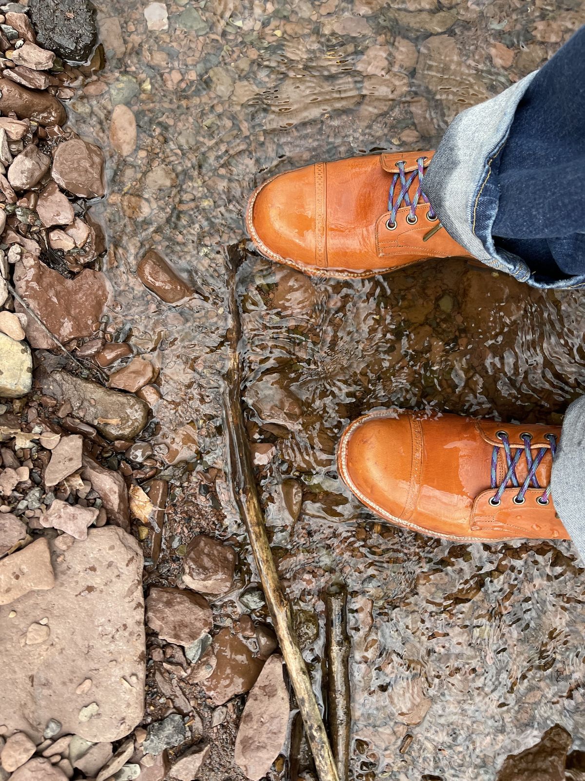 Photo by patinathunderdome on May 5, 2022 of the Viberg Service Boot in Horween Natural Dublin.