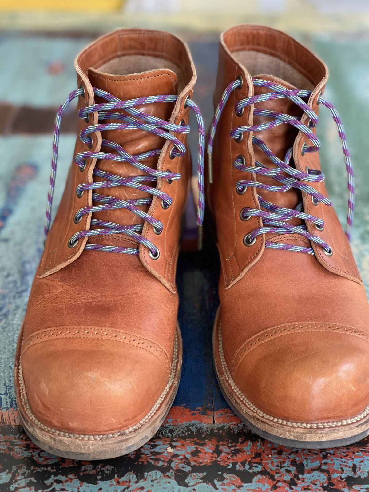 Photo by patinathunderdome on May 5, 2022 of the Viberg Service Boot in Horween Natural Dublin.