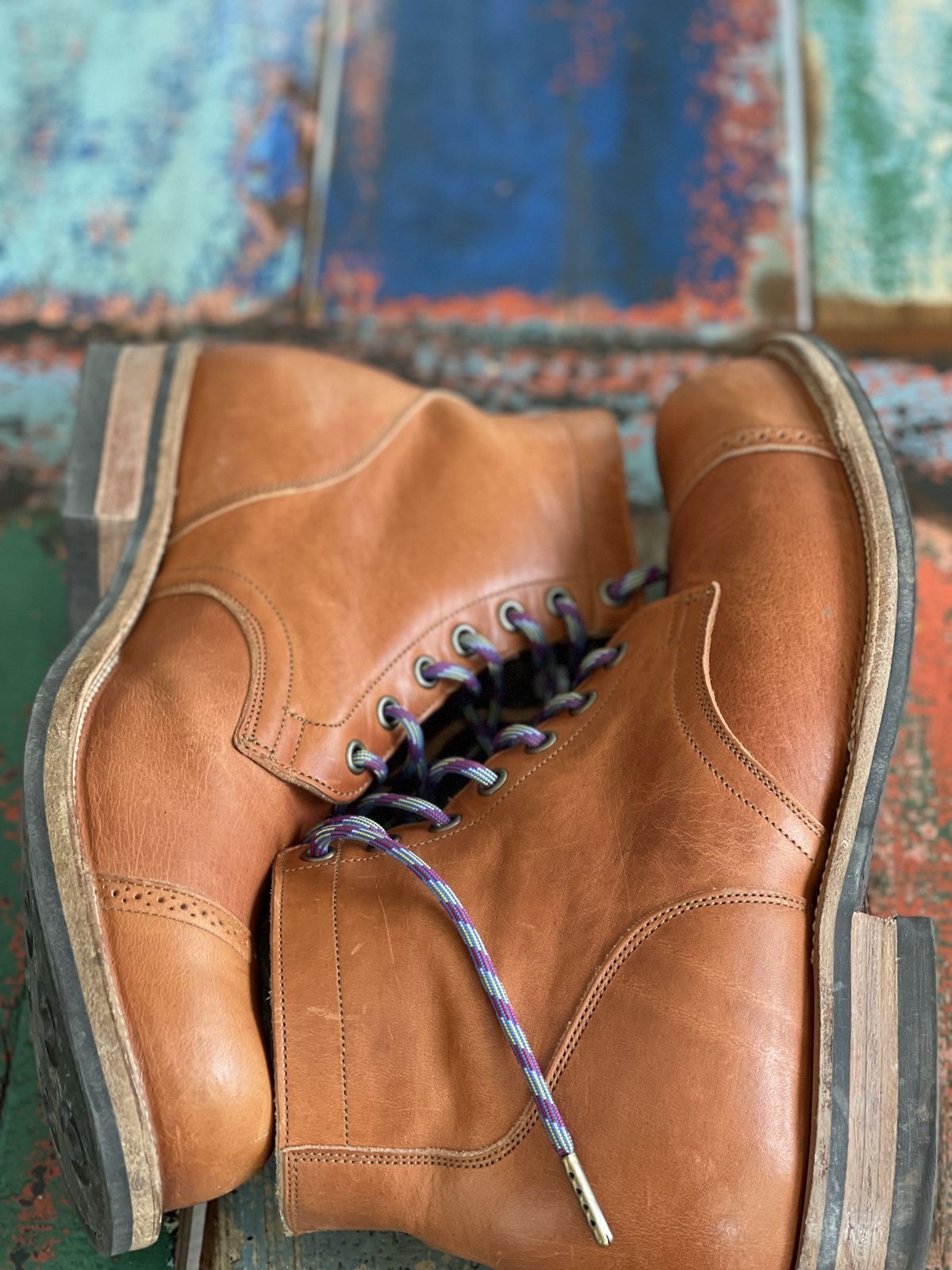 Photo by patinathunderdome on May 5, 2022 of the Viberg Service Boot in Horween Natural Dublin.