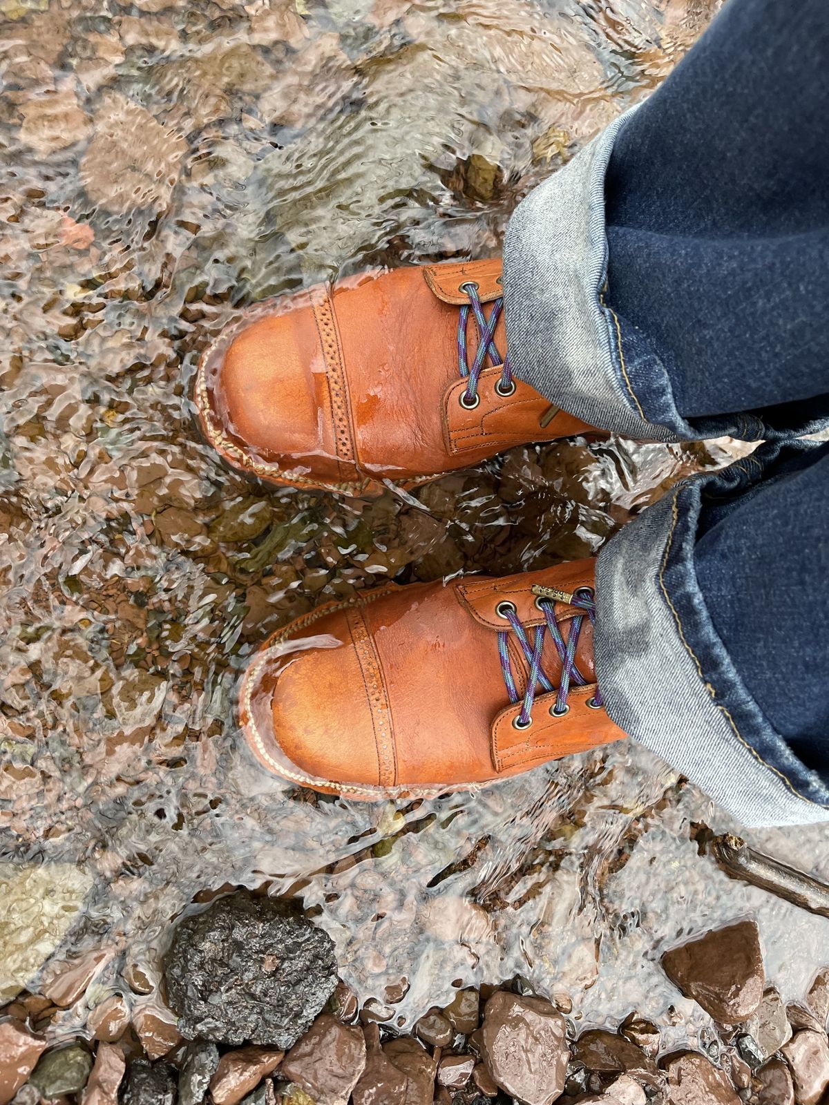 Photo by patinathunderdome on May 5, 2022 of the Viberg Service Boot in Horween Natural Dublin.