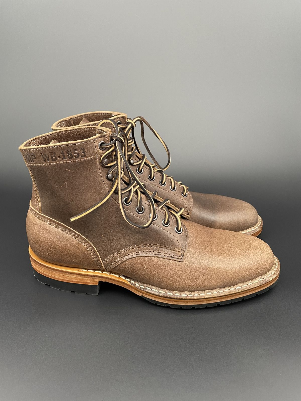 Photo by patinathunderdome on October 1, 2021 of the White's MP-Sherman Plain Toe in Horween Natural Waxed Flesh.