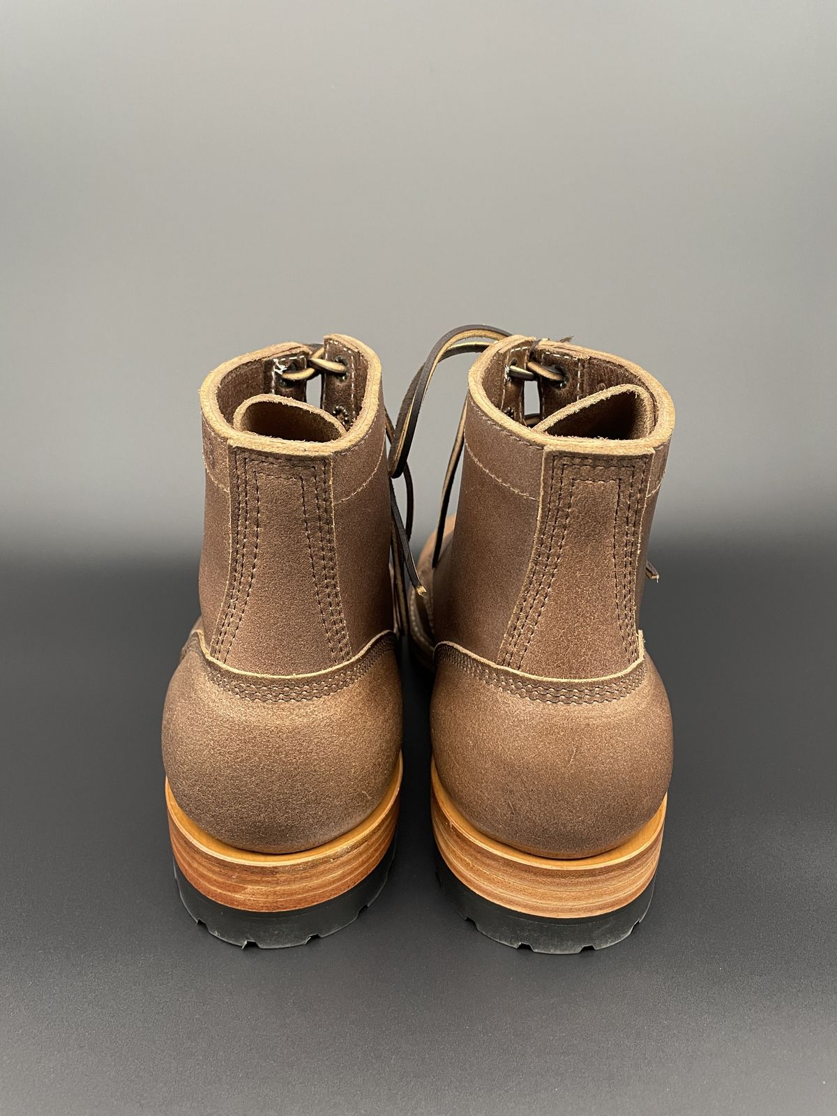 Photo by patinathunderdome on October 1, 2021 of the White's MP-Sherman Plain Toe in Horween Natural Waxed Flesh.