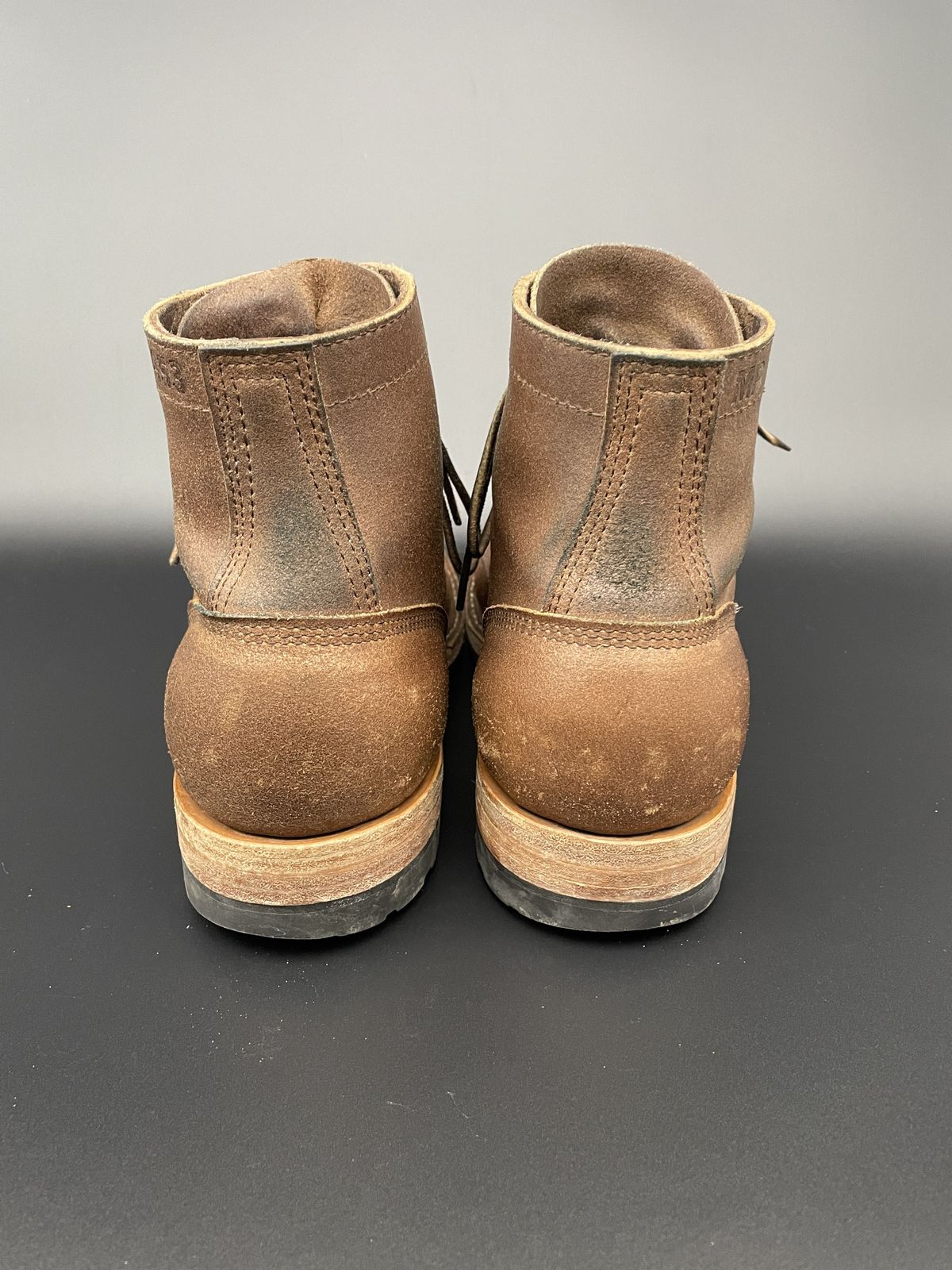 Photo by patinathunderdome on March 5, 2022 of the White's MP-Sherman Plain Toe in Horween Natural Waxed Flesh.