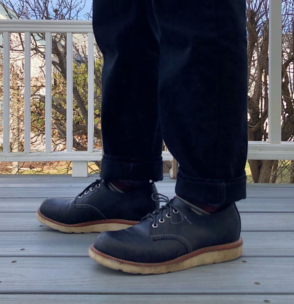 Photo by patinathunderdome on December 6, 2021 of the Chippewa Service Oxford Shoe in Black Whirlwind.