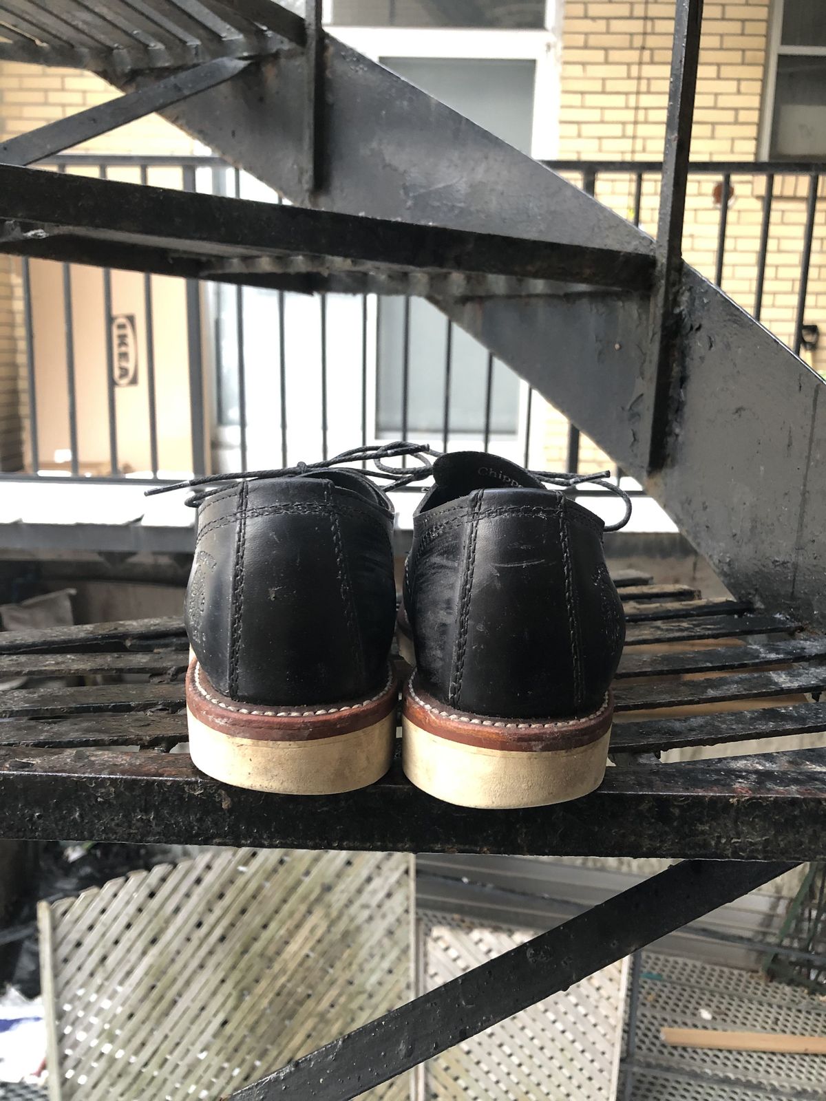 Photo by patinathunderdome on January 5, 2022 of the Chippewa Service Oxford Shoe in Black Whirlwind.