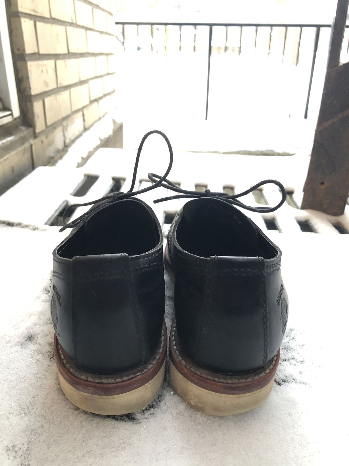 Photo by patinathunderdome on February 4, 2022 of the Chippewa Service Oxford Shoe in Black Whirlwind.