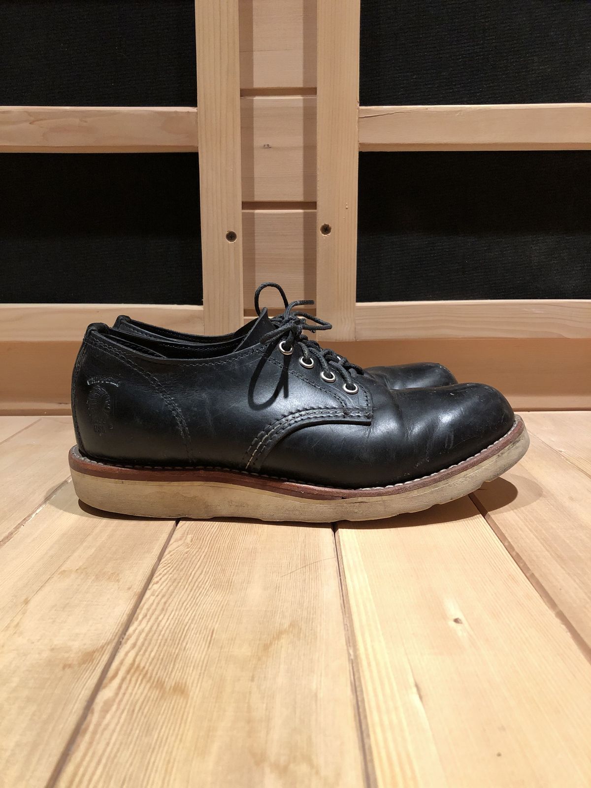 Photo by patinathunderdome on March 6, 2022 of the Chippewa Service Oxford Shoe in Black Whirlwind.