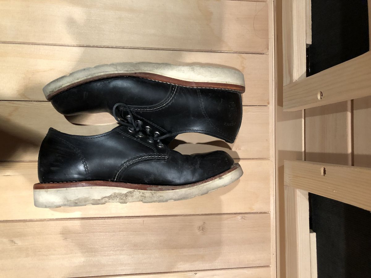 Photo by patinathunderdome on March 6, 2022 of the Chippewa Service Oxford Shoe in Black Whirlwind.