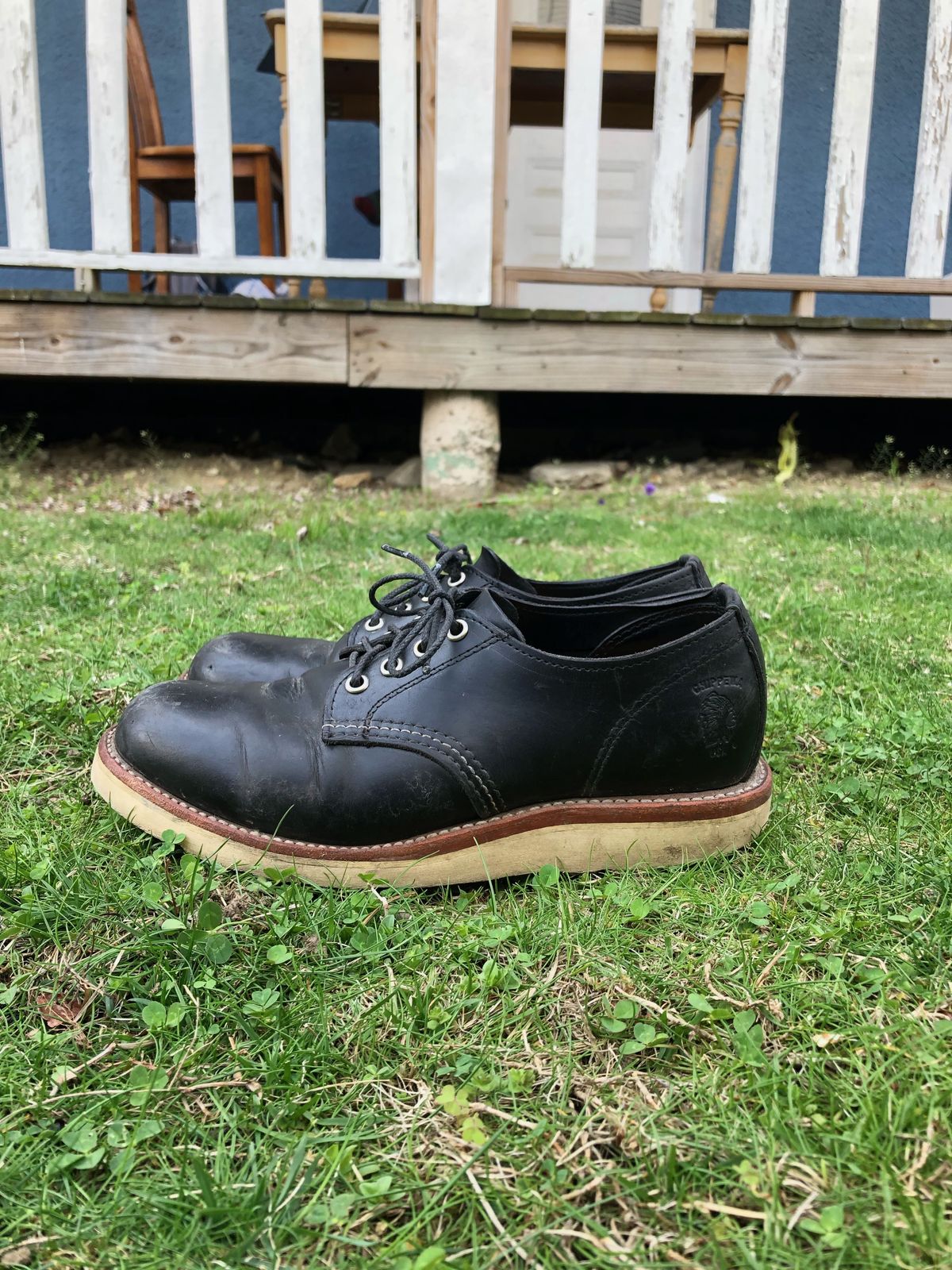 Photo by patinathunderdome on May 5, 2022 of the Chippewa Service Oxford Shoe in Black Whirlwind.