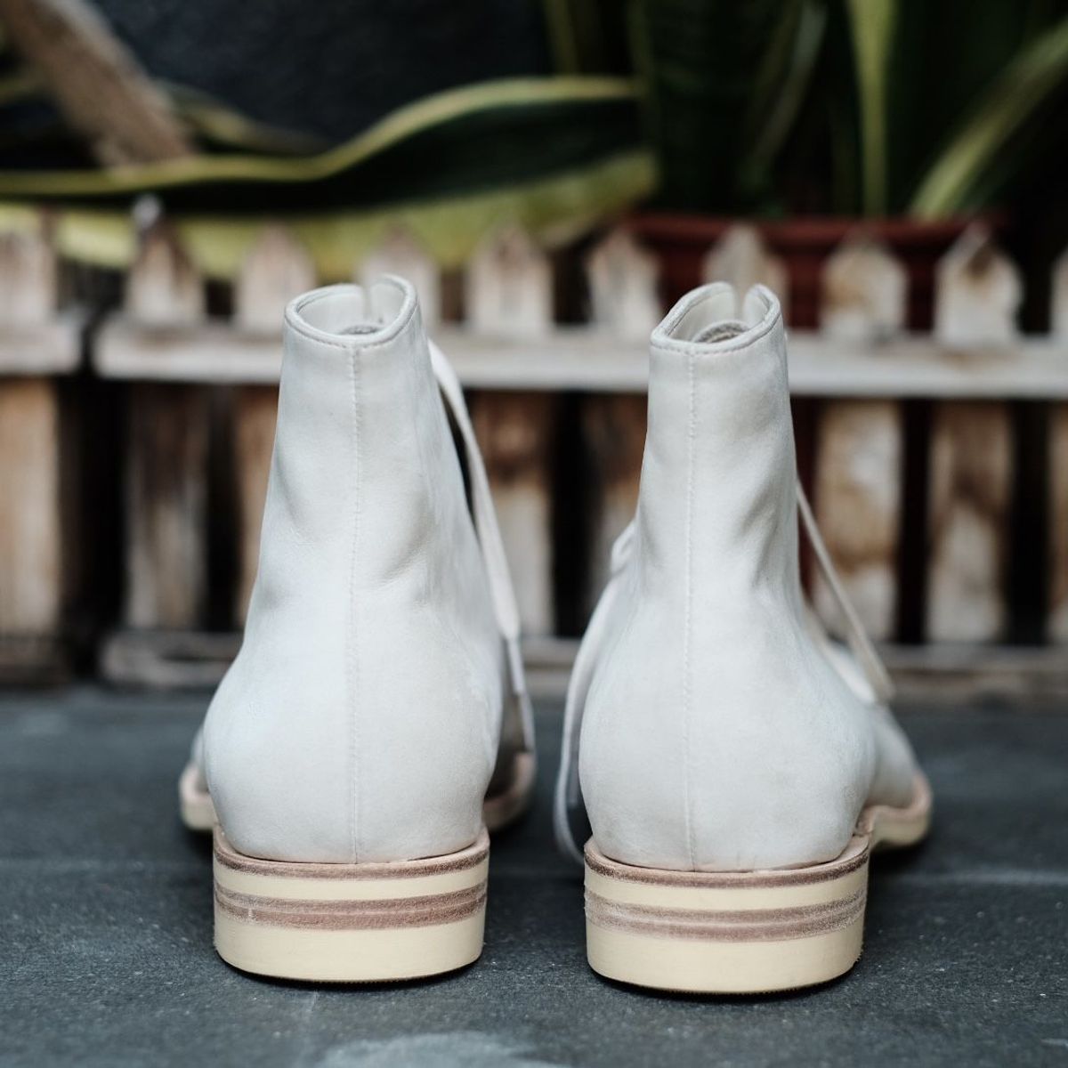 Photo by patinathunderdome on October 1, 2021 of the Dr. Sole Game Changer in Off-White Nubuck.