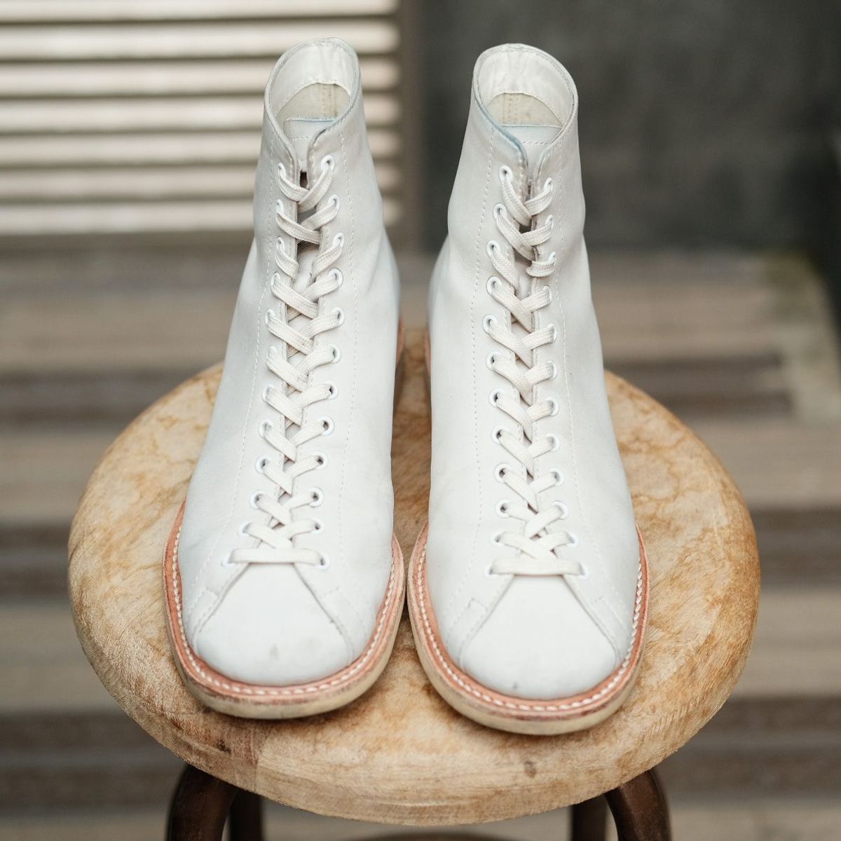 Photo by patinathunderdome on November 3, 2021 of the Dr. Sole Game Changer in Off-White Nubuck.