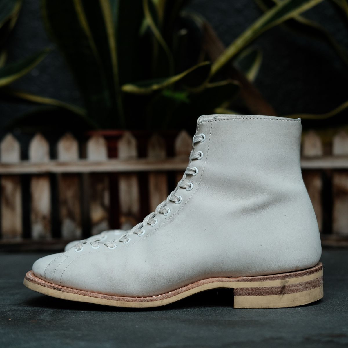 Photo by patinathunderdome on December 2, 2021 of the Dr. Sole Game Changer in Off-White Nubuck.