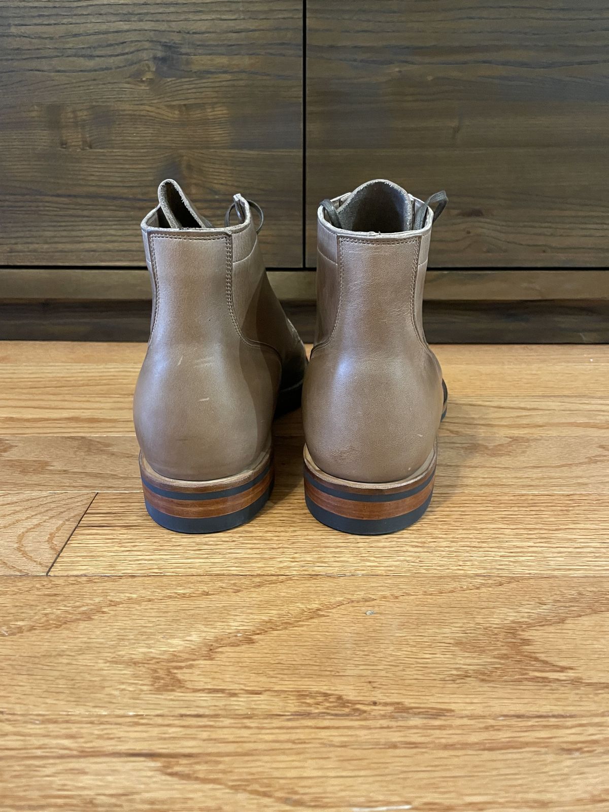 Photo by patinathunderdome on September 30, 2021 of the Viberg Service Boot in Horween Natural Chromexcel.