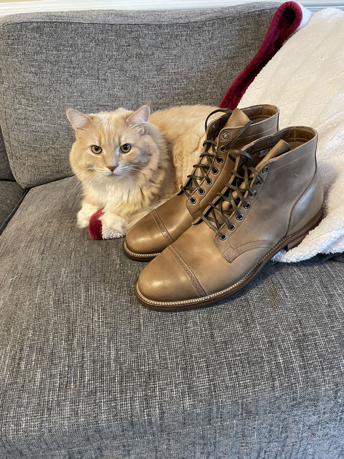 Photo by patinathunderdome on September 30, 2021 of the Viberg Service Boot in Horween Natural Chromexcel.