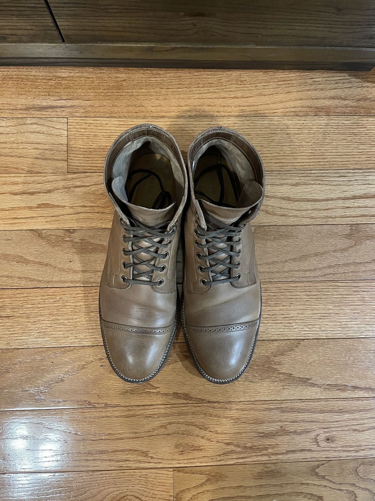 Photo by patinathunderdome on December 6, 2021 of the Viberg Service Boot in Horween Natural Chromexcel.
