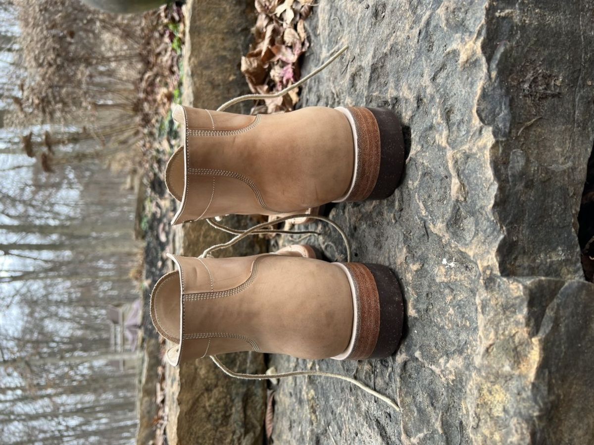 Photo by patinathunderdome on December 5, 2021 of the Onderhoud SVC03 Service Boot in Conceria Cloe Crust Shell Cordovan.